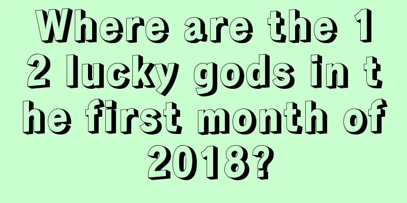 Where are the 12 lucky gods in the first month of 2018?