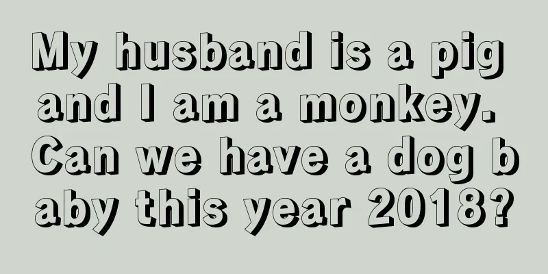 My husband is a pig and I am a monkey. Can we have a dog baby this year 2018?