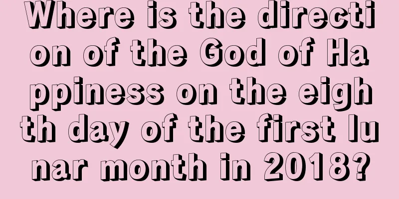 Where is the direction of the God of Happiness on the eighth day of the first lunar month in 2018?
