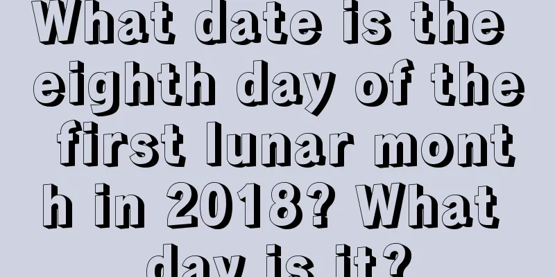 What date is the eighth day of the first lunar month in 2018? What day is it?