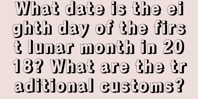 What date is the eighth day of the first lunar month in 2018? What are the traditional customs?