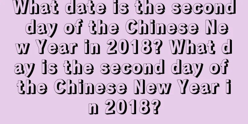 What date is the second day of the Chinese New Year in 2018? What day is the second day of the Chinese New Year in 2018?