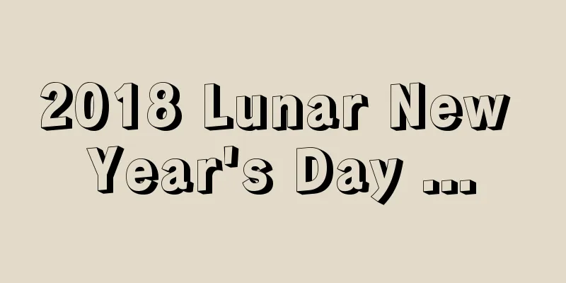 2018 Lunar New Year's Day ...