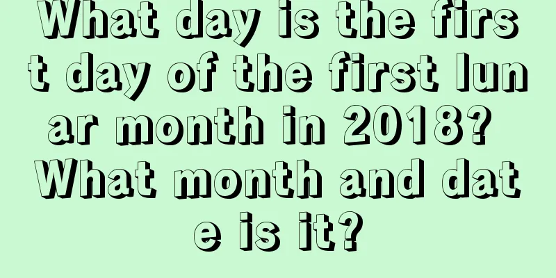 What day is the first day of the first lunar month in 2018? What month and date is it?