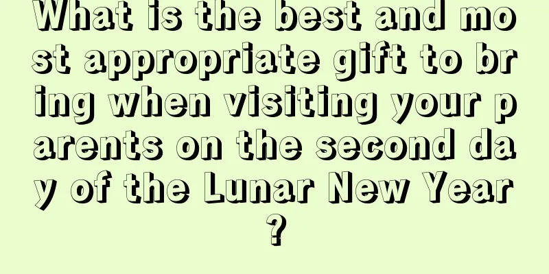What is the best and most appropriate gift to bring when visiting your parents on the second day of the Lunar New Year?