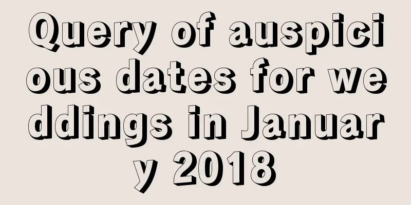Query of auspicious dates for weddings in January 2018