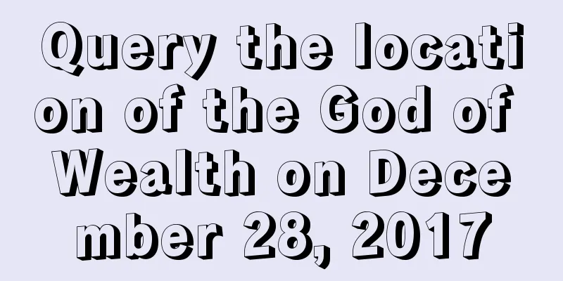 Query the location of the God of Wealth on December 28, 2017