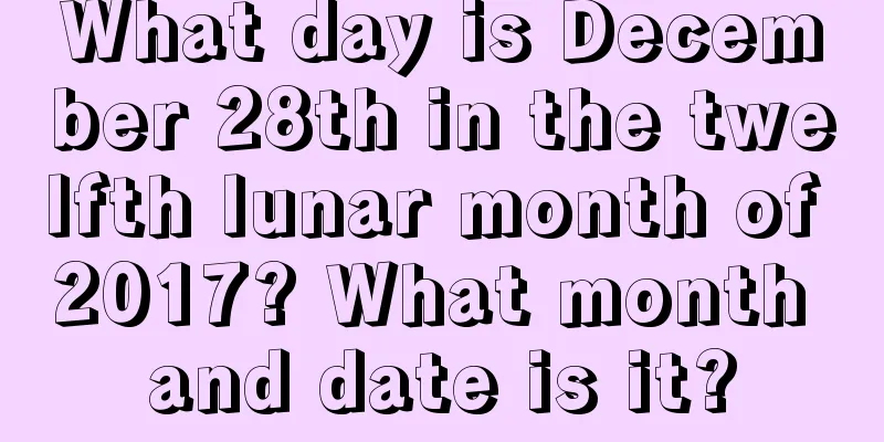 What day is December 28th in the twelfth lunar month of 2017? What month and date is it?