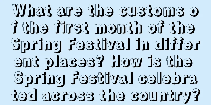 What are the customs of the first month of the Spring Festival in different places? How is the Spring Festival celebrated across the country?