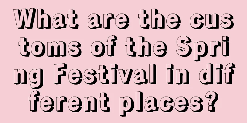What are the customs of the Spring Festival in different places?