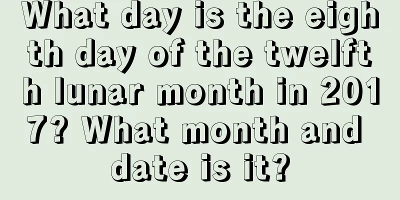 What day is the eighth day of the twelfth lunar month in 2017? What month and date is it?