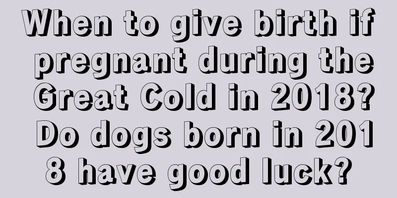 When to give birth if pregnant during the Great Cold in 2018? Do dogs born in 2018 have good luck?