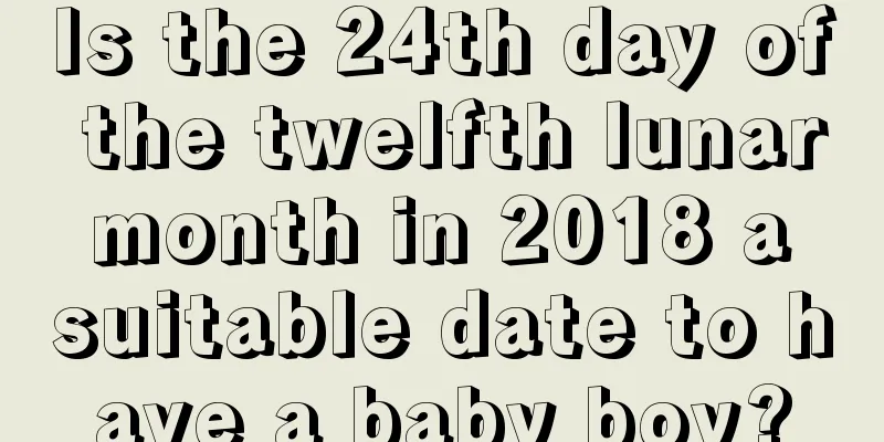 Is the 24th day of the twelfth lunar month in 2018 a suitable date to have a baby boy?