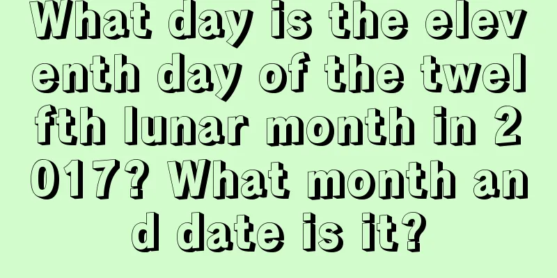 What day is the eleventh day of the twelfth lunar month in 2017? What month and date is it?