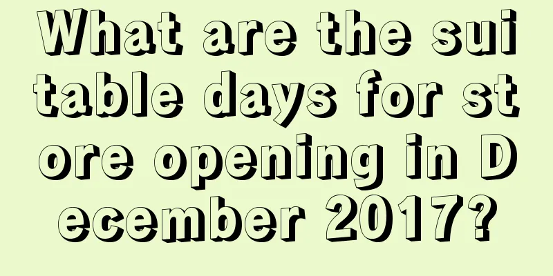 What are the suitable days for store opening in December 2017?