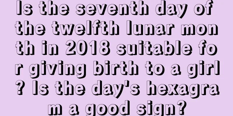 Is the seventh day of the twelfth lunar month in 2018 suitable for giving birth to a girl? Is the day's hexagram a good sign?