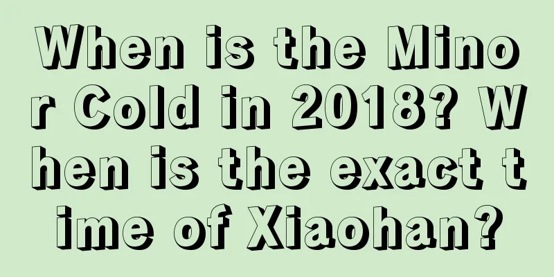 When is the Minor Cold in 2018? When is the exact time of Xiaohan?