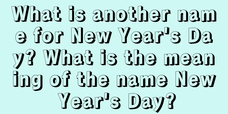 What is another name for New Year's Day? What is the meaning of the name New Year's Day?