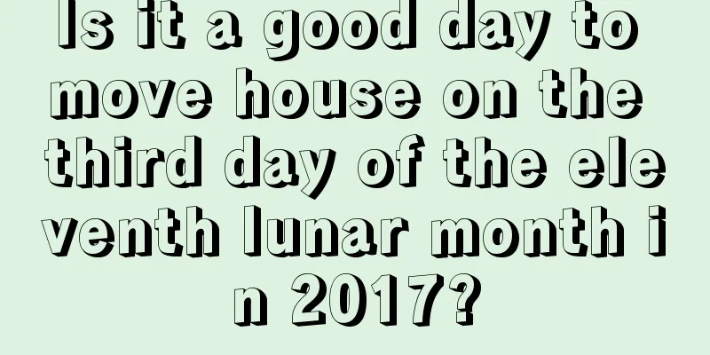 Is it a good day to move house on the third day of the eleventh lunar month in 2017?