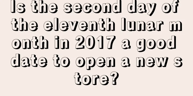 Is the second day of the eleventh lunar month in 2017 a good date to open a new store?