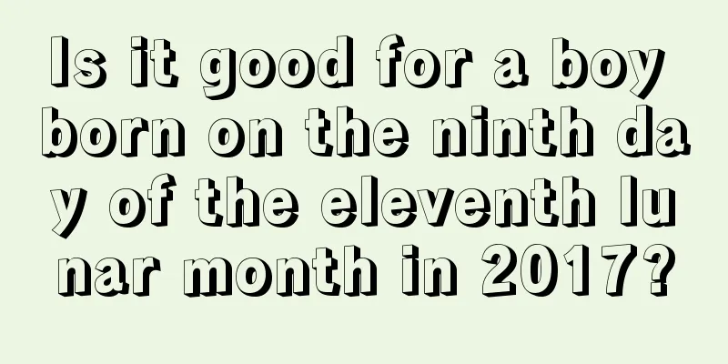 Is it good for a boy born on the ninth day of the eleventh lunar month in 2017?