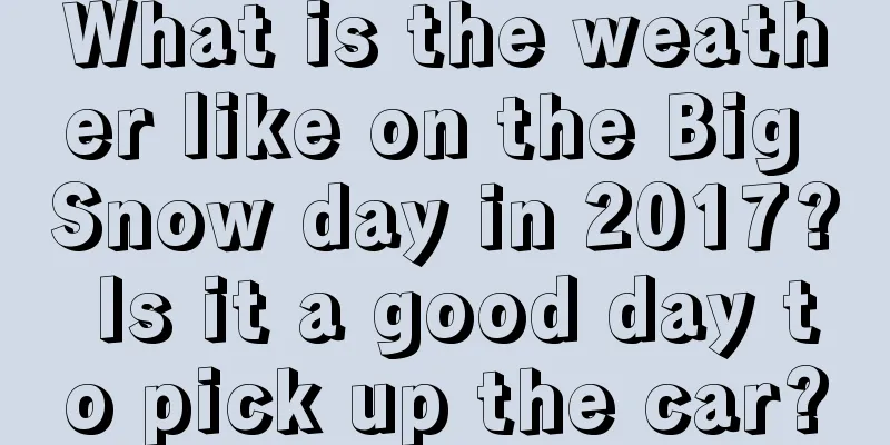 What is the weather like on the Big Snow day in 2017? Is it a good day to pick up the car?