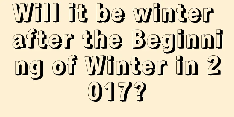 Will it be winter after the Beginning of Winter in 2017?