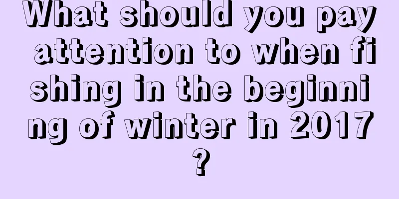 What should you pay attention to when fishing in the beginning of winter in 2017?