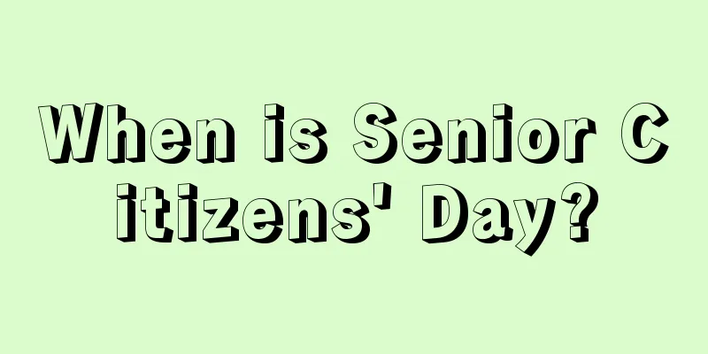 When is Senior Citizens' Day?