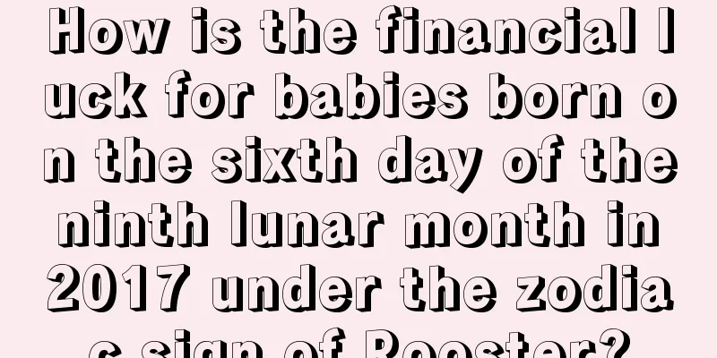 How is the financial luck for babies born on the sixth day of the ninth lunar month in 2017 under the zodiac sign of Rooster?