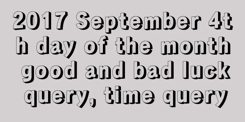 2017 September 4th day of the month good and bad luck query, time query