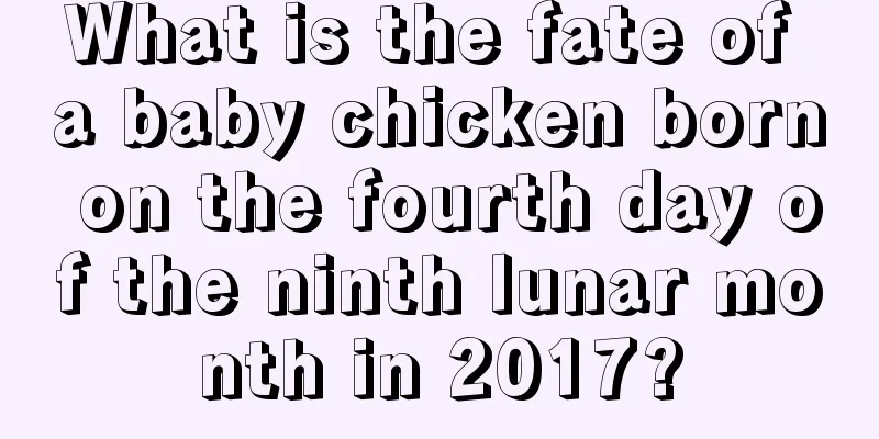 What is the fate of a baby chicken born on the fourth day of the ninth lunar month in 2017?