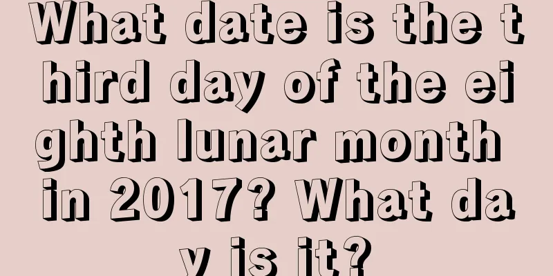 What date is the third day of the eighth lunar month in 2017? What day is it?