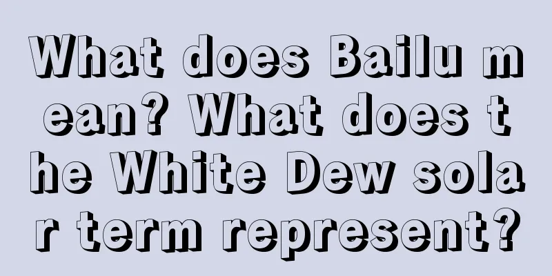 What does Bailu mean? What does the White Dew solar term represent?