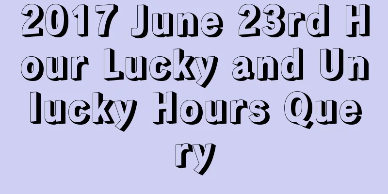 2017 June 23rd Hour Lucky and Unlucky Hours Query