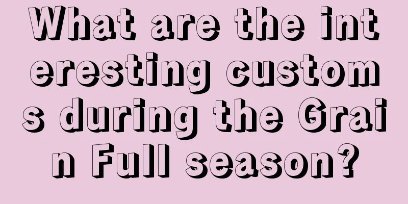 What are the interesting customs during the Grain Full season?
