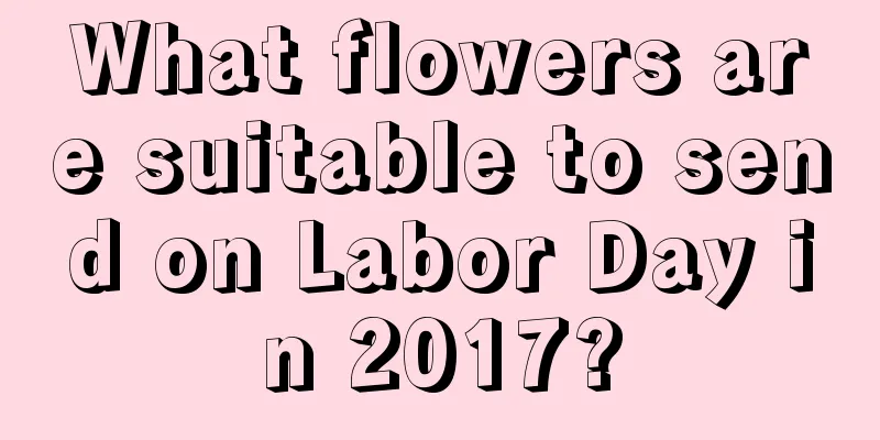 What flowers are suitable to send on Labor Day in 2017?