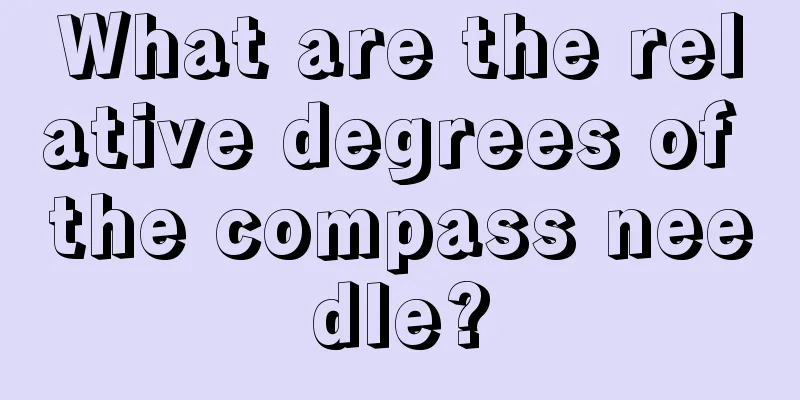 What are the relative degrees of the compass needle?