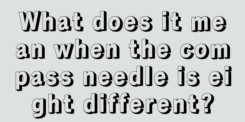What does it mean when the compass needle is eight different?