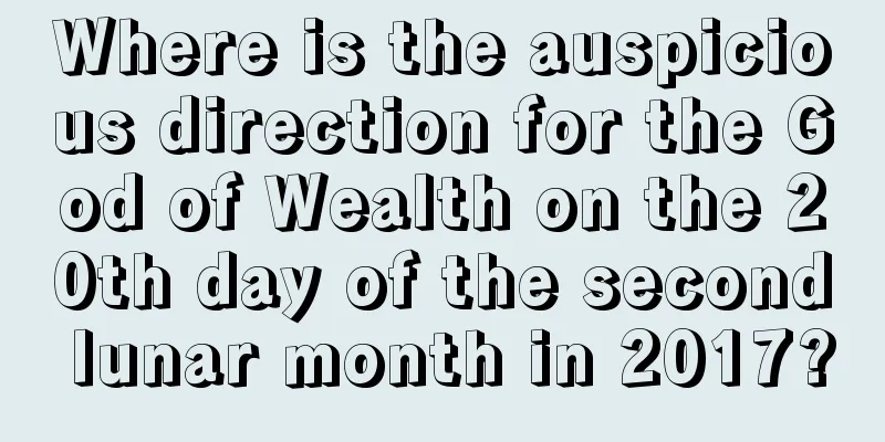 Where is the auspicious direction for the God of Wealth on the 20th day of the second lunar month in 2017?