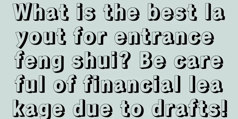 What is the best layout for entrance feng shui? Be careful of financial leakage due to drafts!