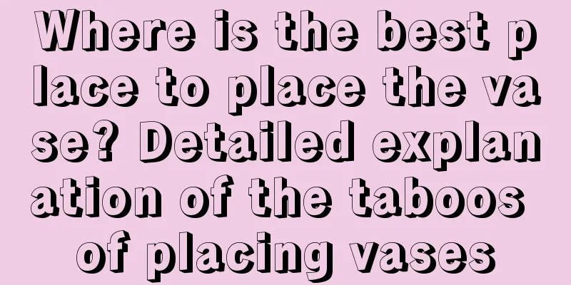 Where is the best place to place the vase? Detailed explanation of the taboos of placing vases