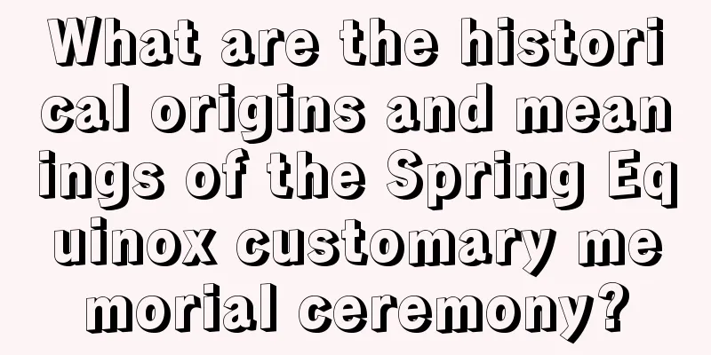 What are the historical origins and meanings of the Spring Equinox customary memorial ceremony?