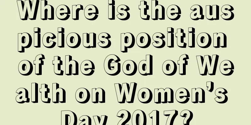 Where is the auspicious position of the God of Wealth on Women’s Day 2017?