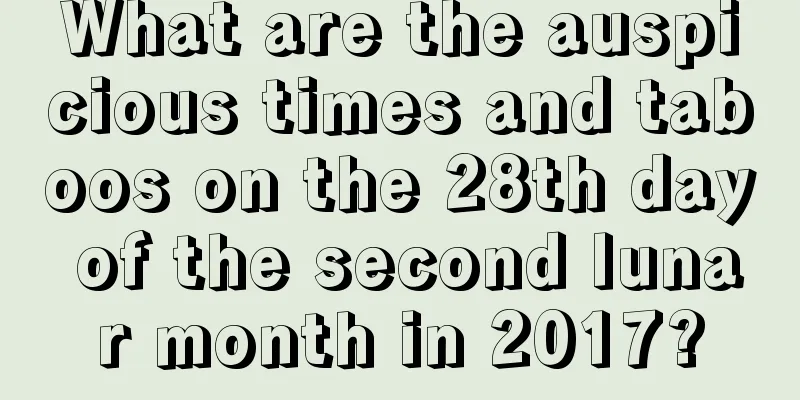 What are the auspicious times and taboos on the 28th day of the second lunar month in 2017?