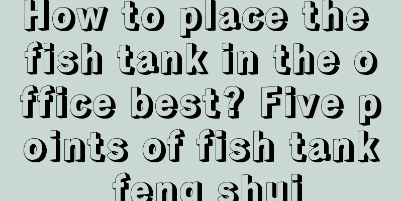 How to place the fish tank in the office best? Five points of fish tank feng shui