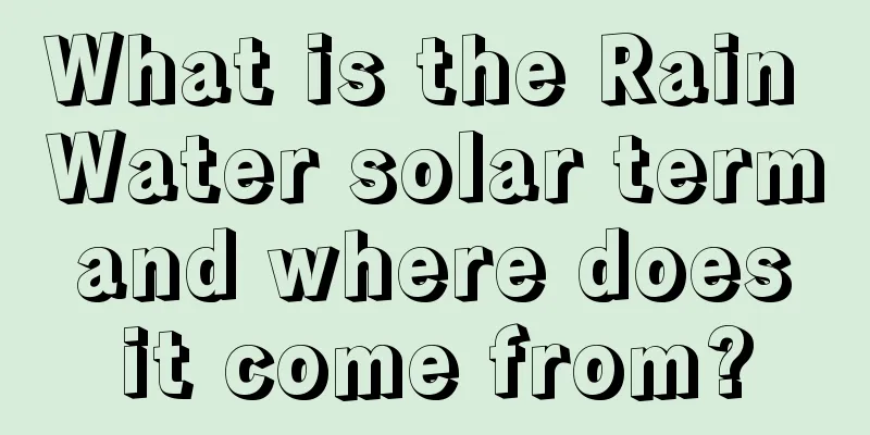 What is the Rain Water solar term and where does it come from?