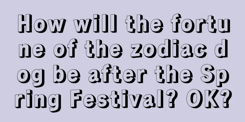 How will the fortune of the zodiac dog be after the Spring Festival? OK?