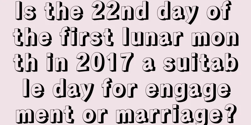 Is the 22nd day of the first lunar month in 2017 a suitable day for engagement or marriage?