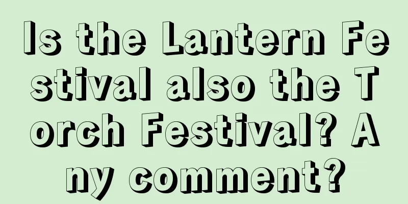 Is the Lantern Festival also the Torch Festival? Any comment?